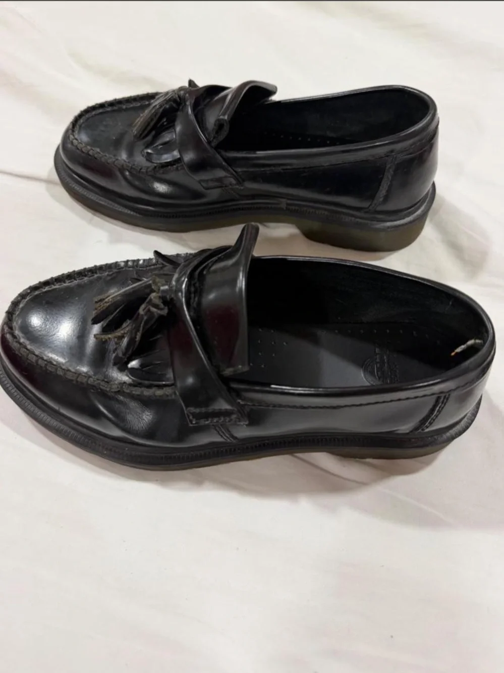 Dr. Martens Black Leather Tassel Loafers